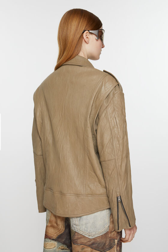 (image for) Sweet Crinkled leather biker jacket